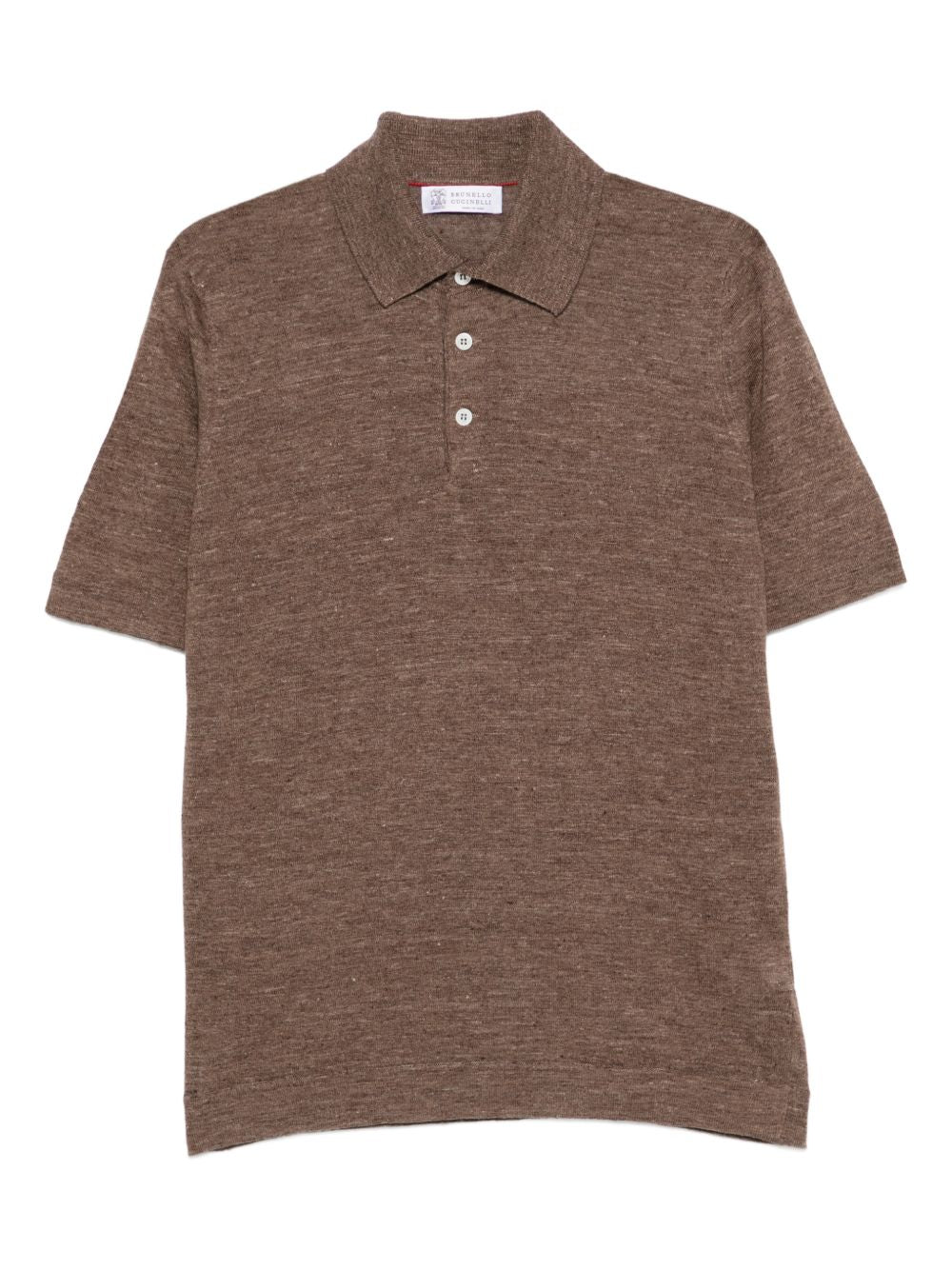 Brunello Cucinelli Men Linen And Cotton Blend Polo Shirt