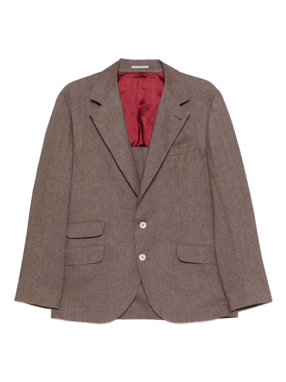 Brunello Cucinelli Men Linen Single-Breasted Jacket BRUNELLO CUCINELLI