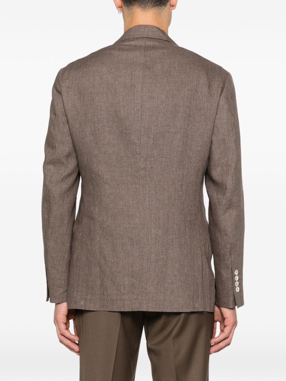 Brunello Cucinelli Men Linen Single-Breasted Jacket BRUNELLO CUCINELLI