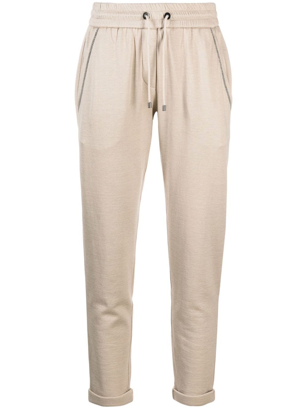 Brunello Cucinelli Women Cotton And Silk Blend Trousers BRUNELLO CUCINELLI