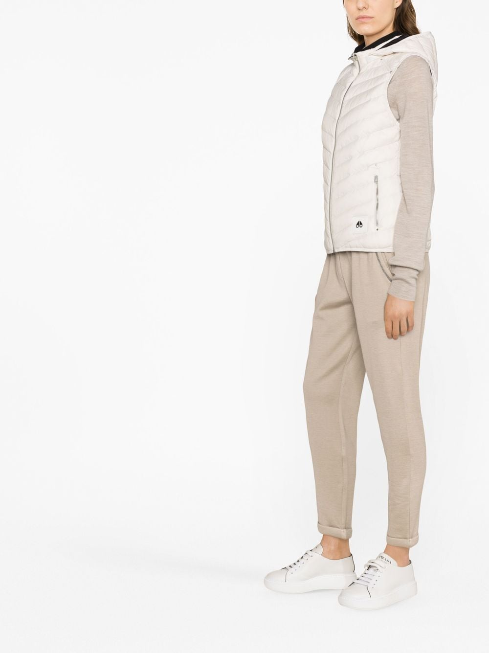 Brunello Cucinelli Women Cotton And Silk Blend Trousers BRUNELLO CUCINELLI