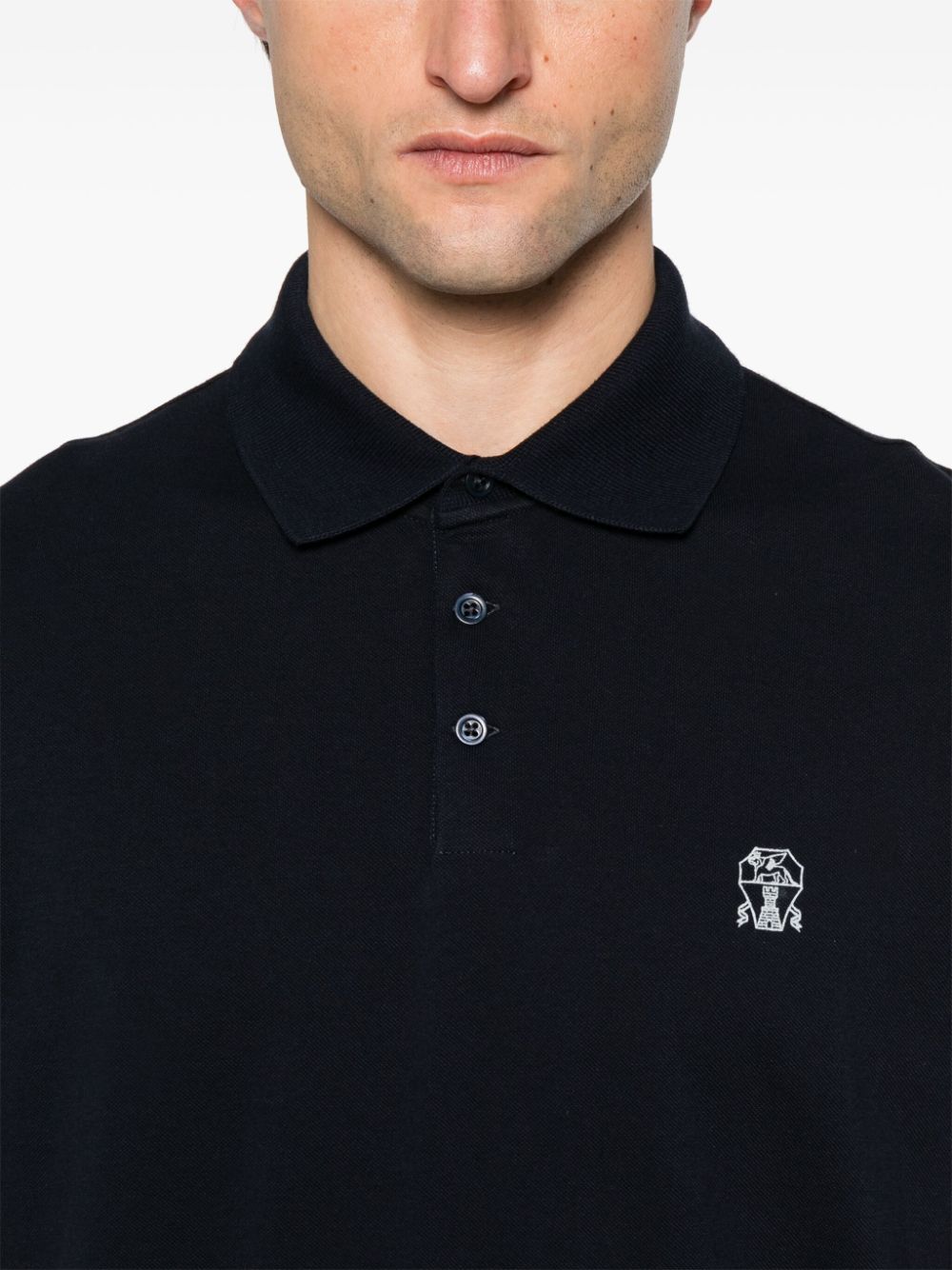 Brunello Cucinelli Men Logo Cotton Polo Shirt BRUNELLO CUCINELLI