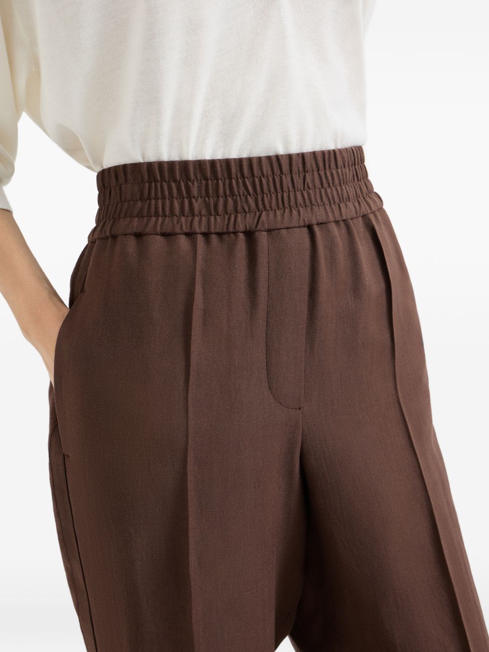 Brunello Cucinelli Women Linen Blend Trousers BRUNELLO CUCINELLI