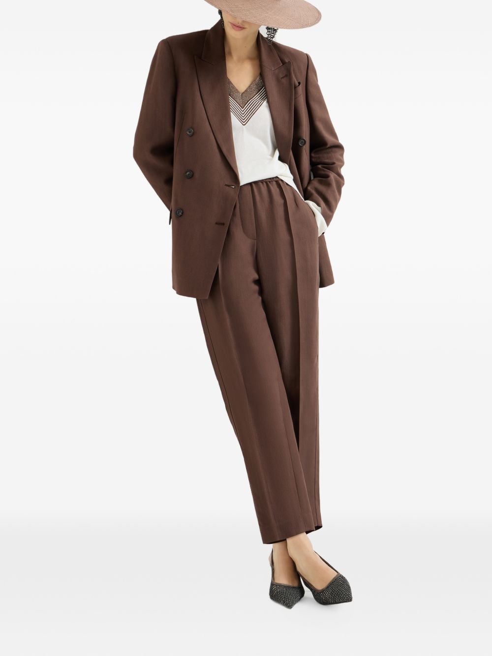 Brunello Cucinelli Women Linen Blend Trousers BRUNELLO CUCINELLI