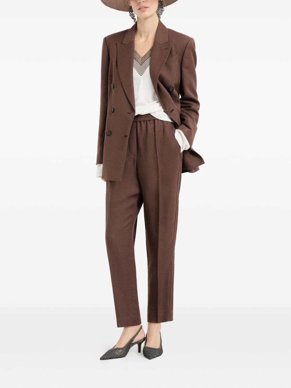 Brunello Cucinelli Women Linen Blend Trousers BRUNELLO CUCINELLI