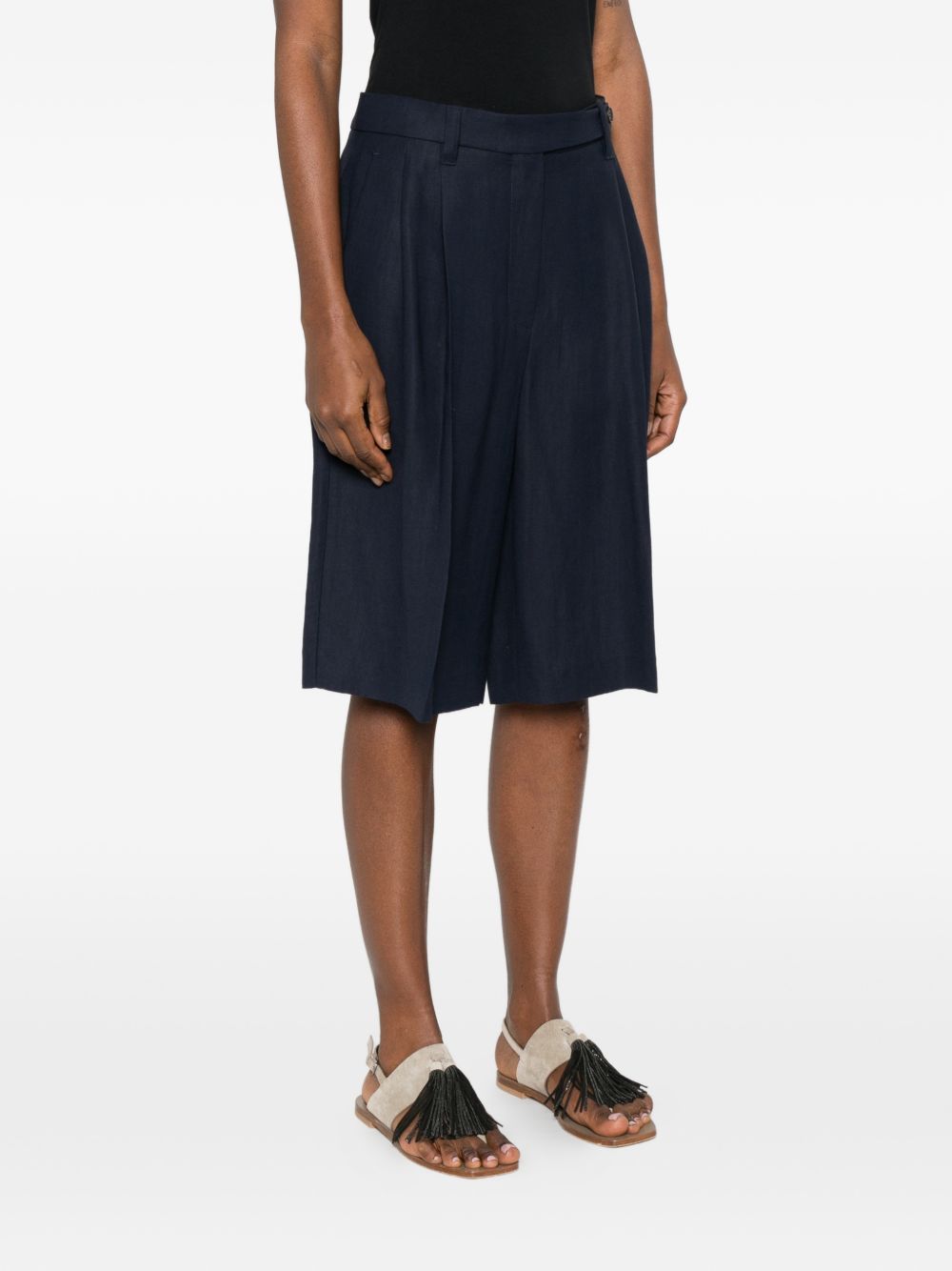 Brunello Cucinelli Women Linen Blend Bermuda Shorts BRUNELLO CUCINELLI
