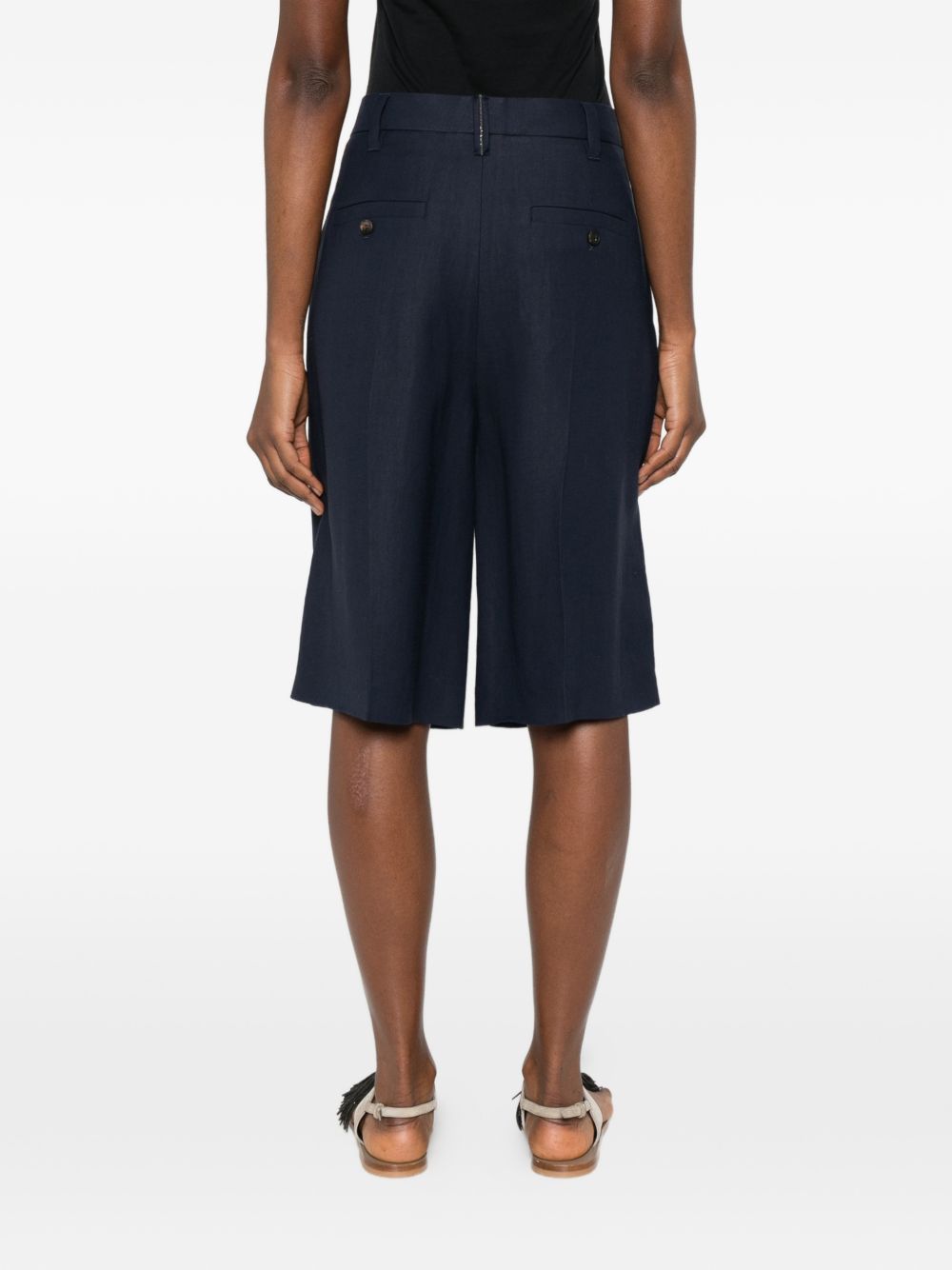Brunello Cucinelli Women Linen Blend Bermuda Shorts BRUNELLO CUCINELLI
