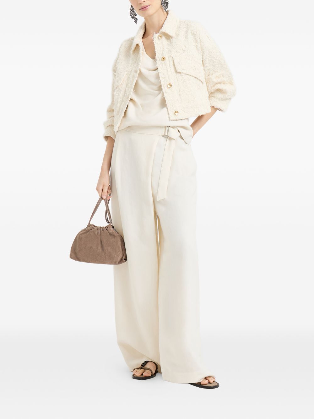 Brunello Cucinelli Women Linen Blend Trousers BRUNELLO CUCINELLI