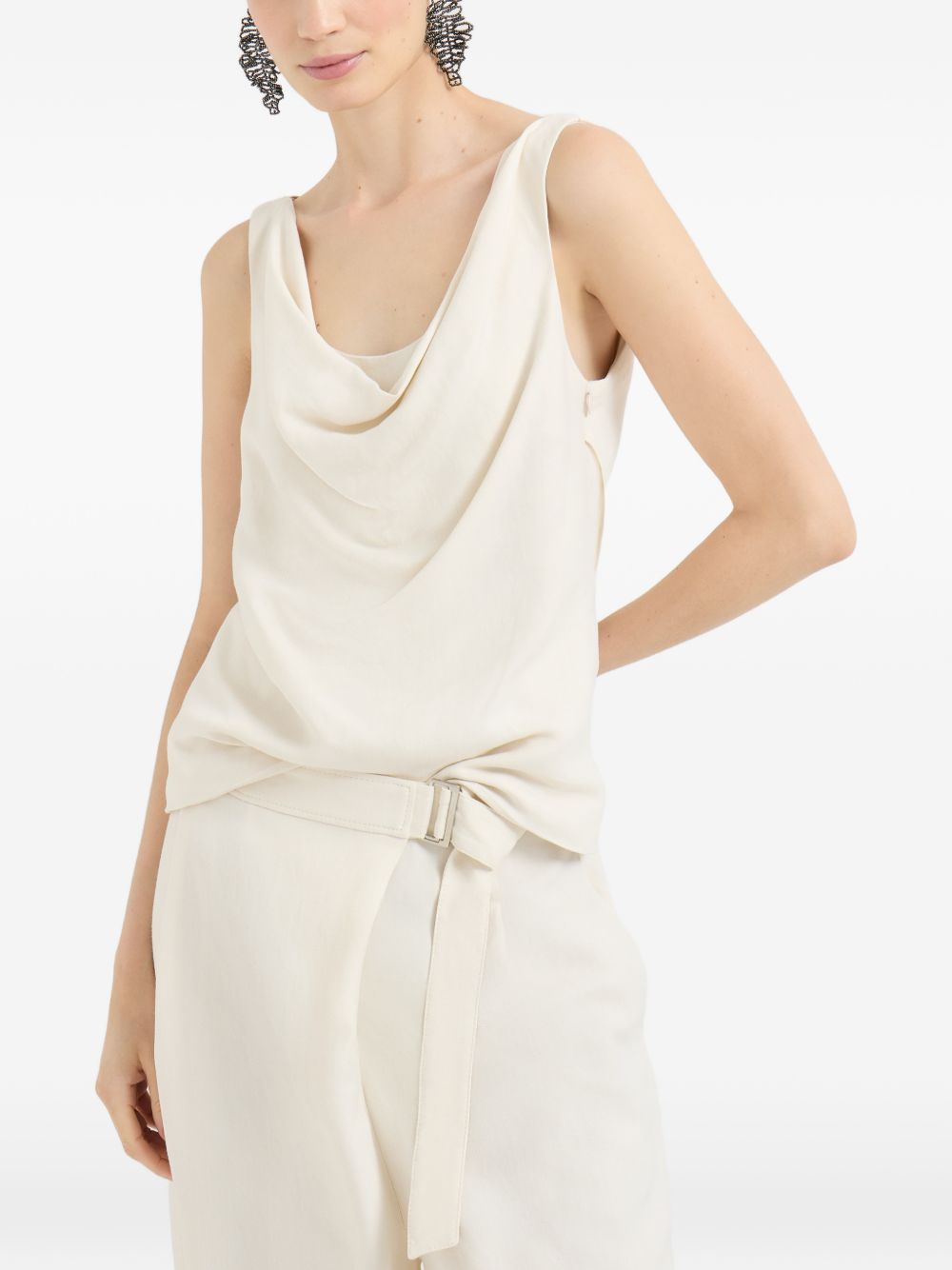Brunello Cucinelli Women Linen Blend Tank Top BRUNELLO CUCINELLI