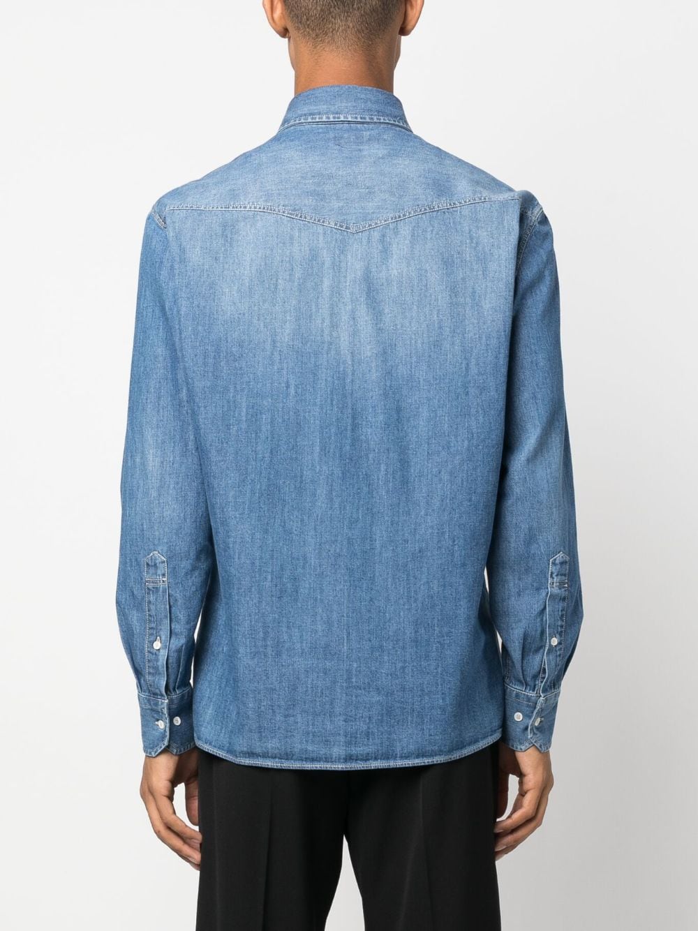 Brunello Cucinelli Men Denim Cotton Shirt BRUNELLO CUCINELLI