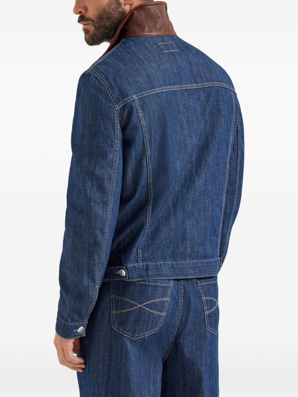 Brunello Cucinelli Men Denim Cotton Jacket BRUNELLO CUCINELLI