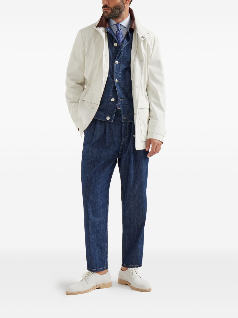 Brunello Cucinelli Men Denim Cotton Jacket BRUNELLO CUCINELLI
