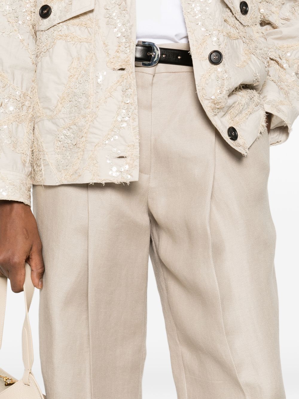 Brunello Cucinelli Women Linen Trousers BRUNELLO CUCINELLI