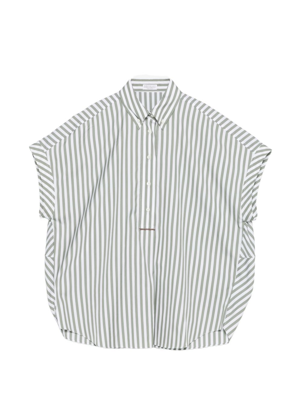 Brunello Cucinelli Women Cotton And Silk Striped Shirt BRUNELLO CUCINELLI