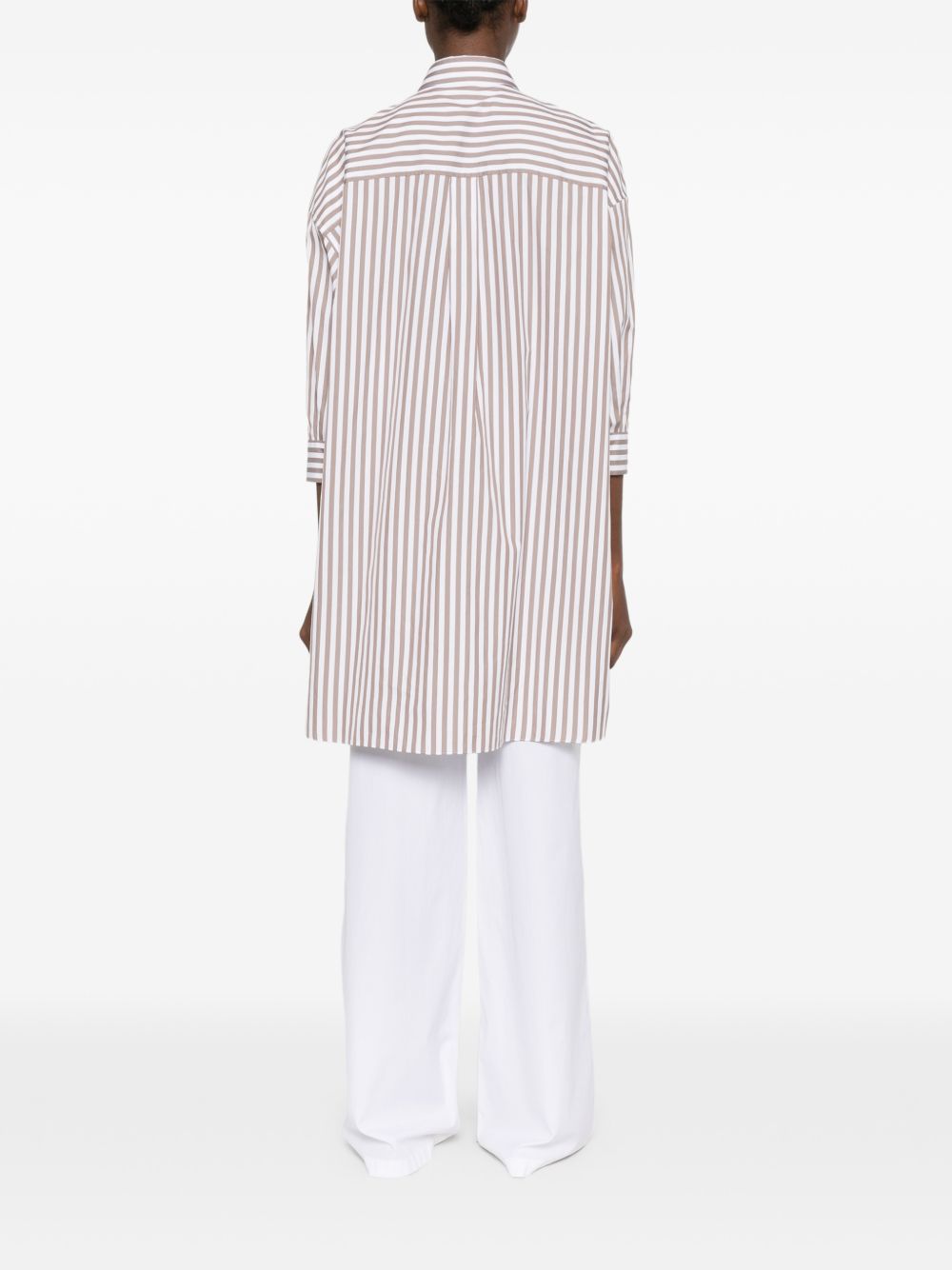 Brunello Cucinelli Women Striped Cotton And Silk Shirt BRUNELLO CUCINELLI
