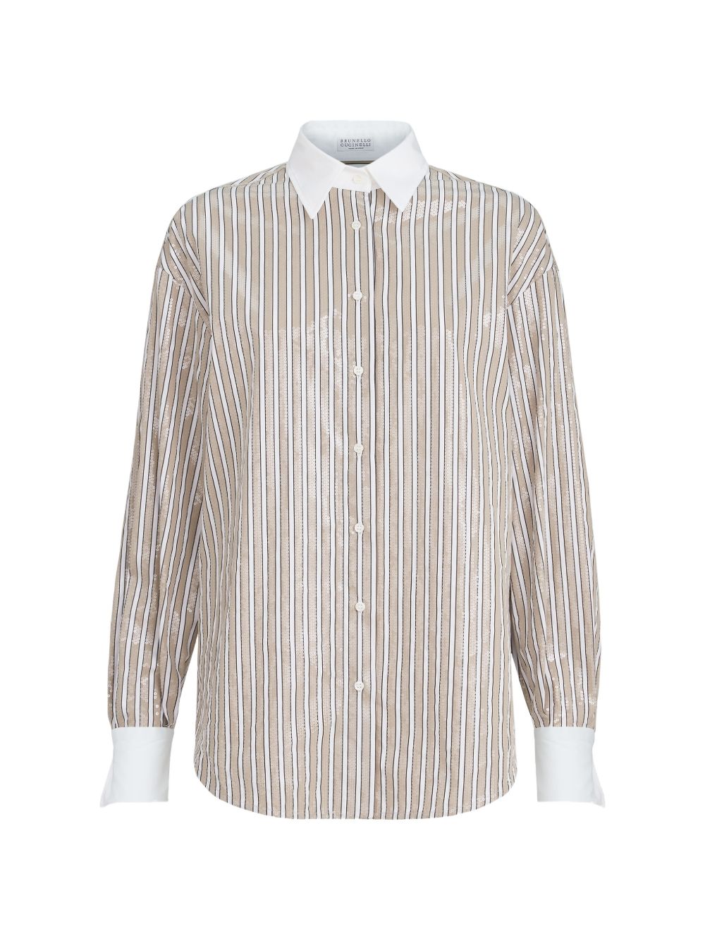 Brunello Cucinelli Women Striped Cotton Shirt BRUNELLO CUCINELLI
