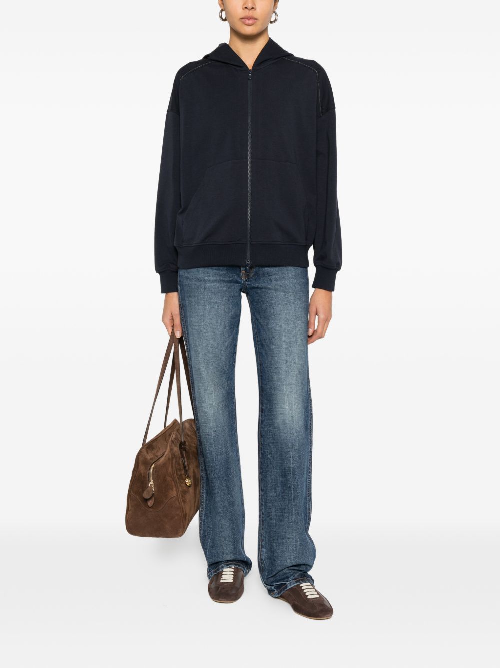 Brunello Cucinelli Women Cotton Hoodie BRUNELLO CUCINELLI
