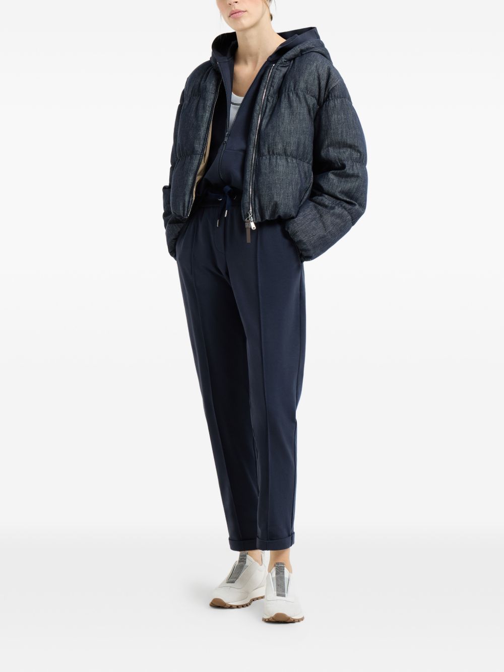 Brunello Cucinelli Women Cotton Drawstring Trousers BRUNELLO CUCINELLI