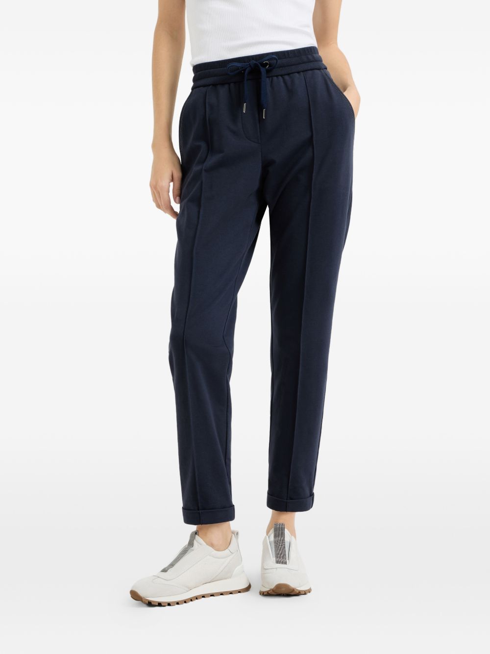 Brunello Cucinelli Women Cotton Drawstring Trousers BRUNELLO CUCINELLI