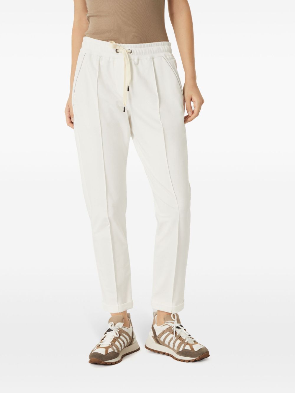 Brunello Cucinelli Women Cotton Drawstring Trousers