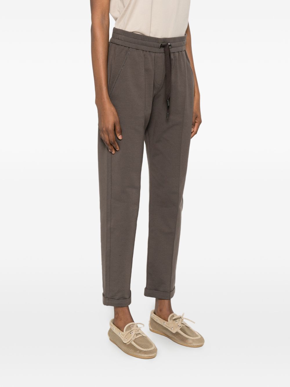 Brunello Cucinelli Women Cotton Drawstring Trousers