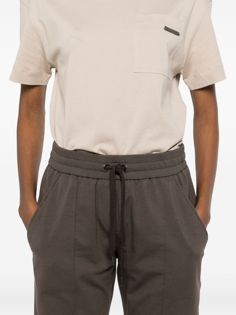 Brunello Cucinelli Women Cotton Drawstring Trousers