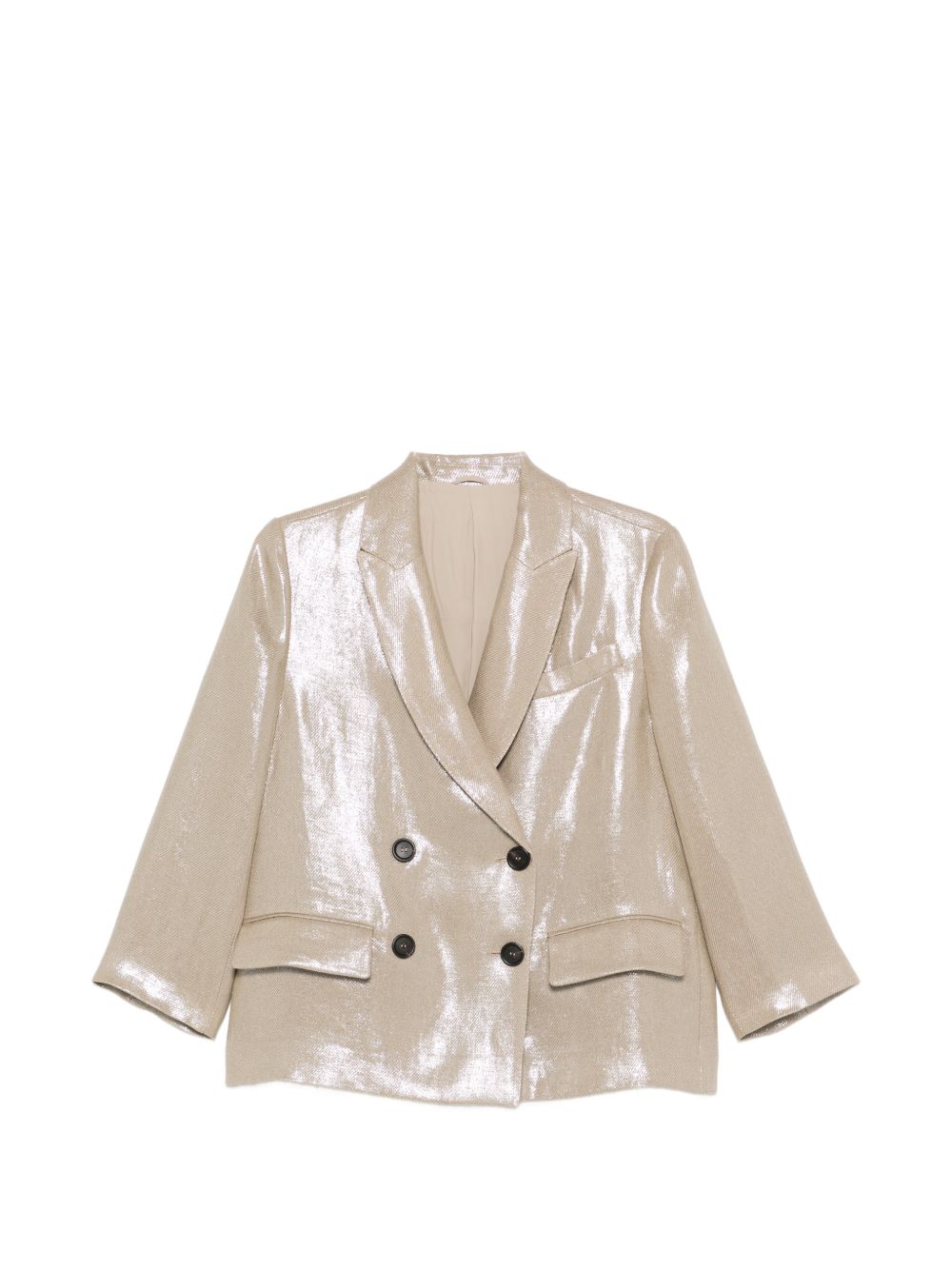 Brunello Cucinelli Women Linen Double-Breasted Jacket BRUNELLO CUCINELLI