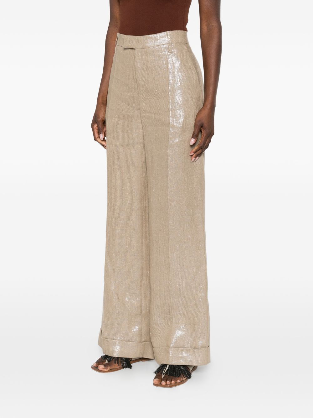 Brunello Cucinelli Women Linen Trousers BRUNELLO CUCINELLI