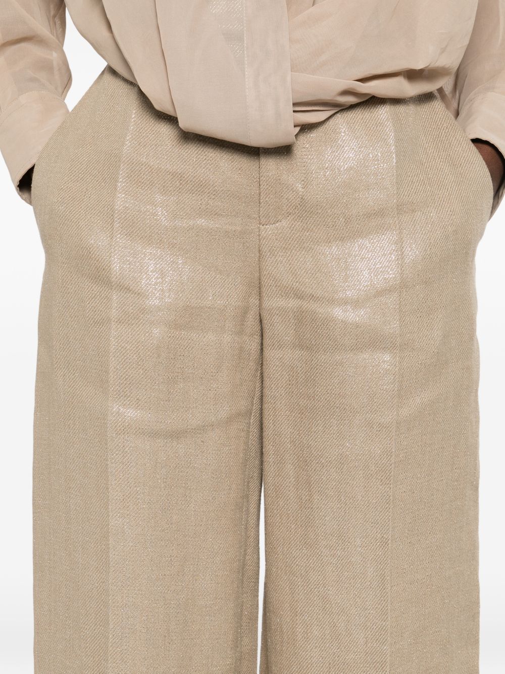 Brunello Cucinelli Women Linen Trousers BRUNELLO CUCINELLI