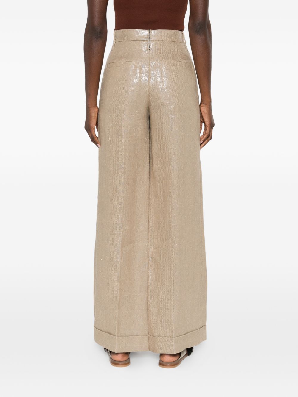 Brunello Cucinelli Women Linen Trousers BRUNELLO CUCINELLI