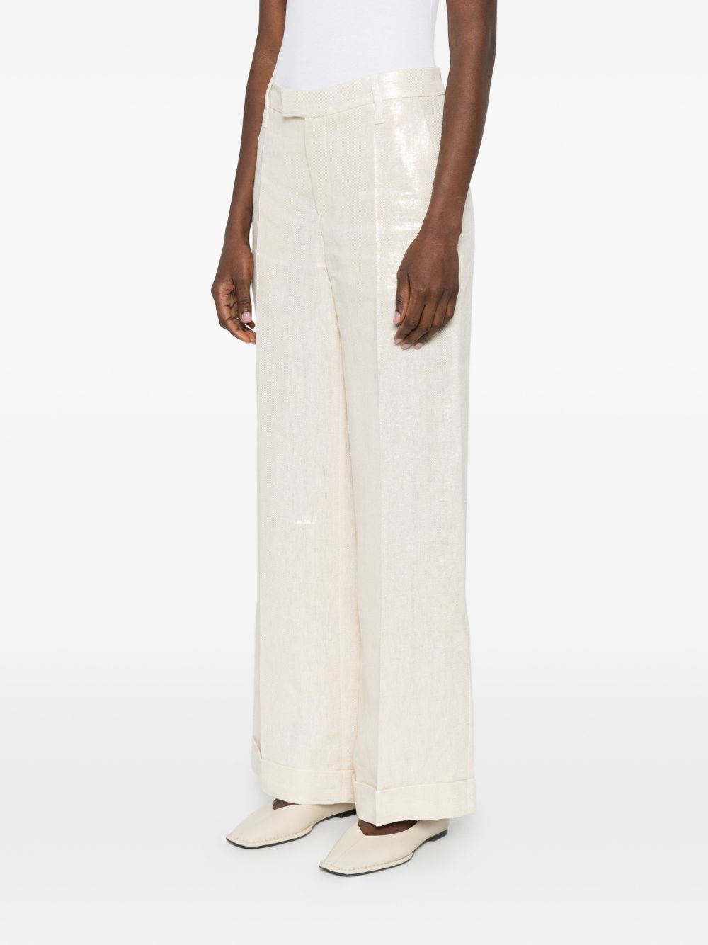 Brunello Cucinelli Women Linen Trousers BRUNELLO CUCINELLI