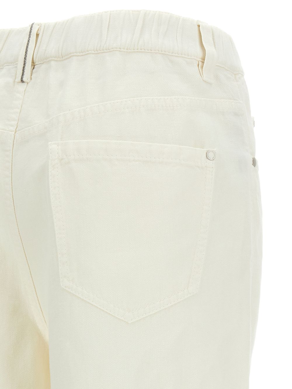 Brunello Cucinelli Women Cotton And Linen Blend Trousers BRUNELLO CUCINELLI