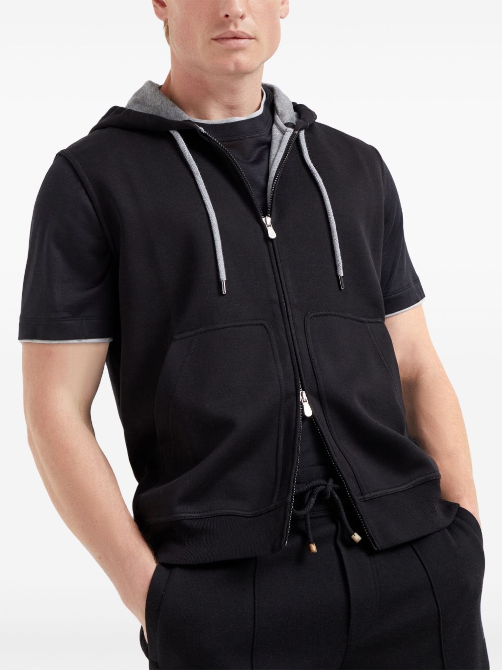 Brunello Cucinelli Men Sleeveless Hoodie BRUNELLO CUCINELLI