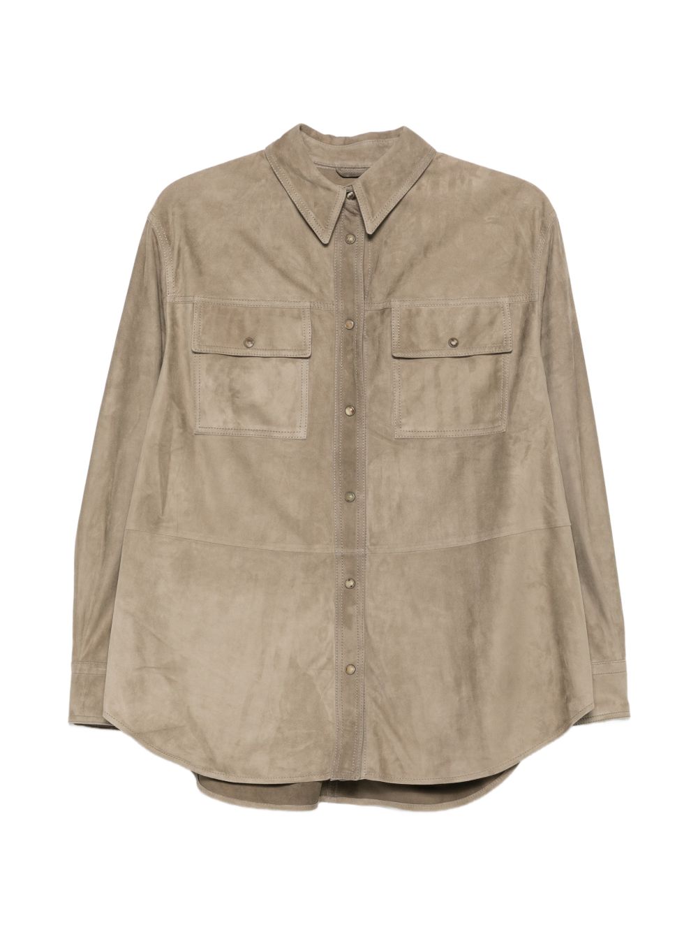 Brunello Cucinelli Women Leather Shirt
