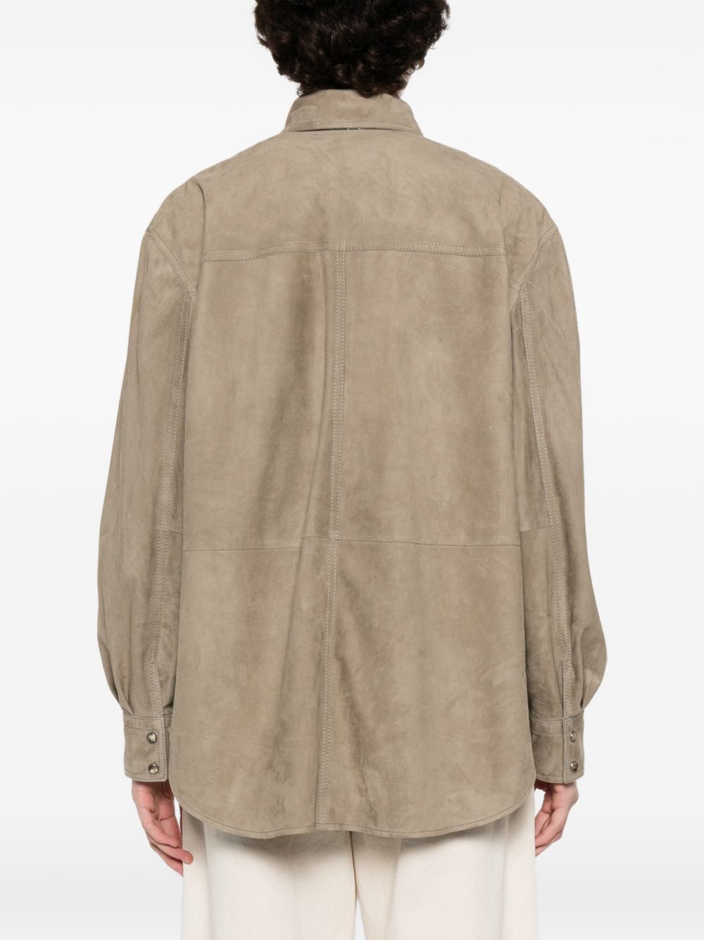 Brunello Cucinelli Women Leather Shirt