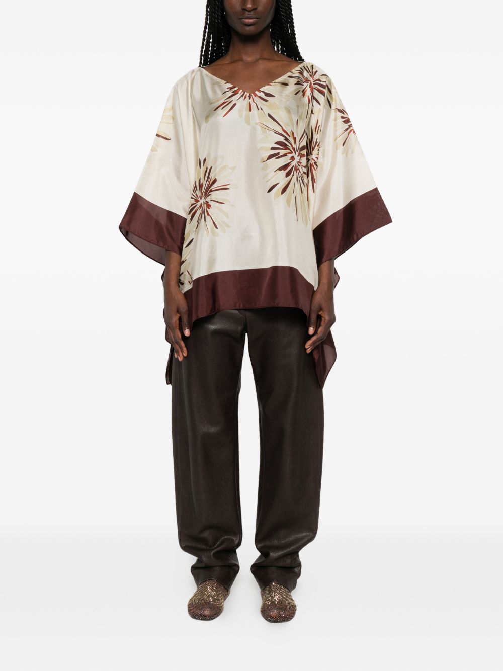 Brunello Cucinelli Women Printed Silk Blouse BRUNELLO CUCINELLI