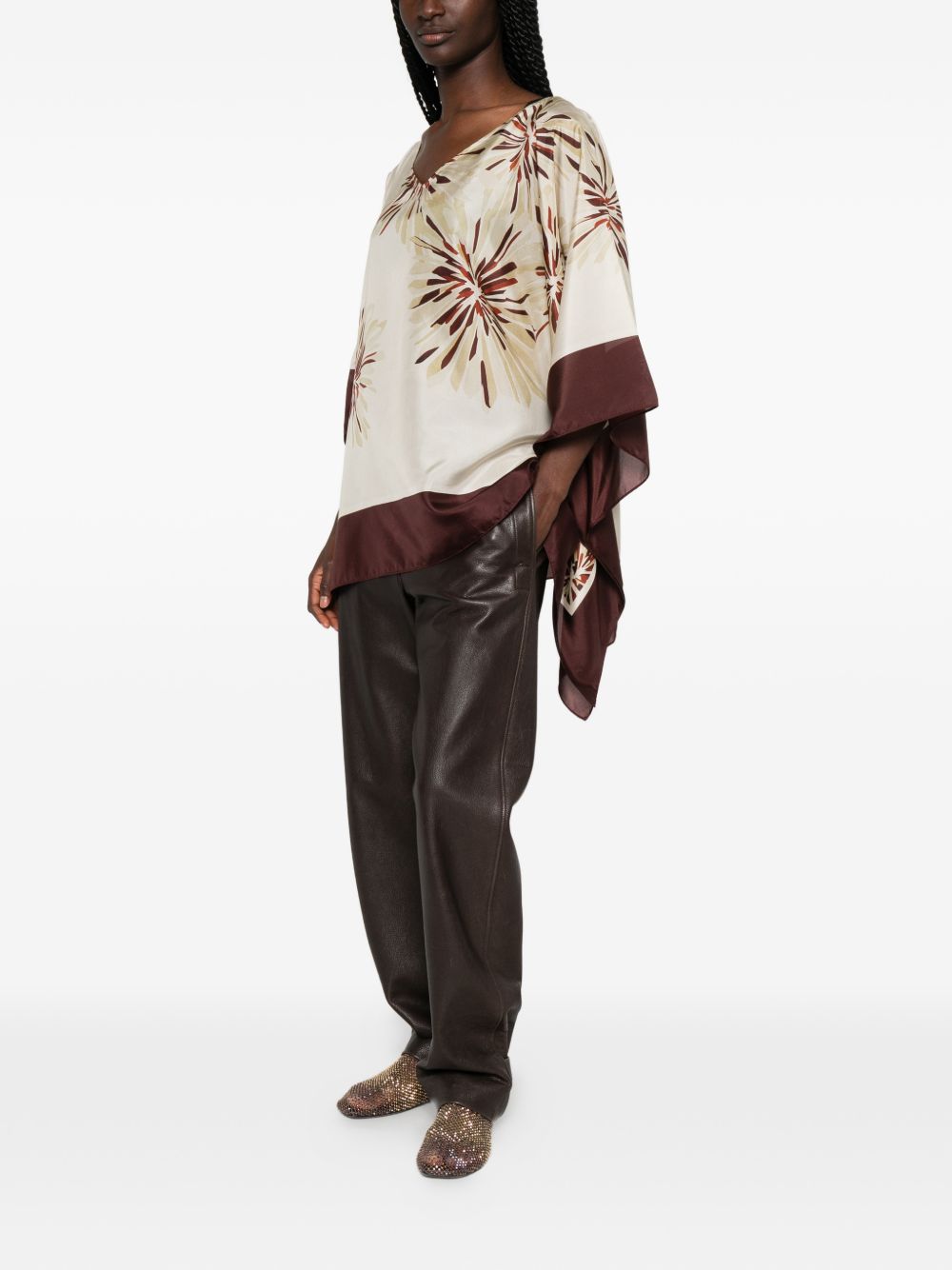 Brunello Cucinelli Women Printed Silk Blouse BRUNELLO CUCINELLI
