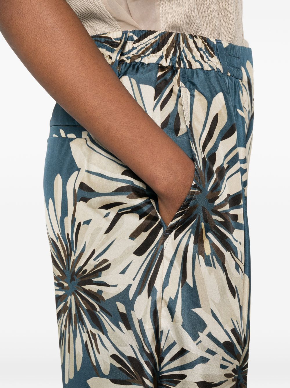 Brunello Cucinelli Women Printed Silk Trousers BRUNELLO CUCINELLI