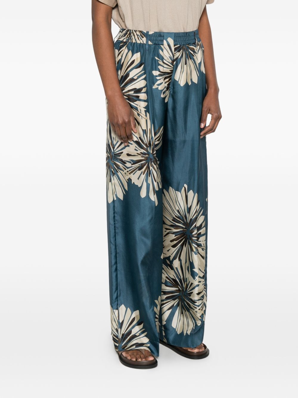 Brunello Cucinelli Women Printed Silk Trousers BRUNELLO CUCINELLI