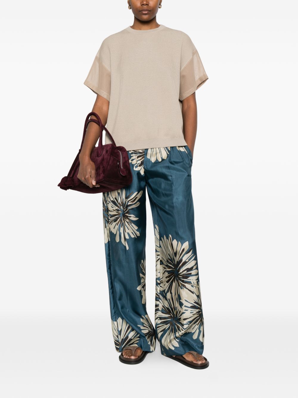 Brunello Cucinelli Women Printed Silk Trousers BRUNELLO CUCINELLI