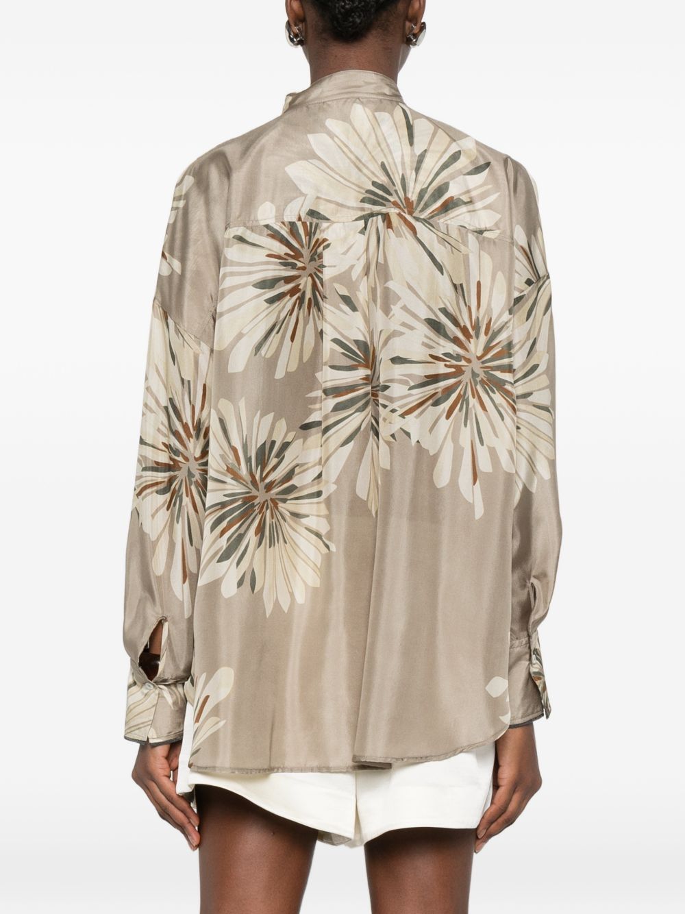 Brunello Cucinelli Women Printed Silk Shirt BRUNELLO CUCINELLI
