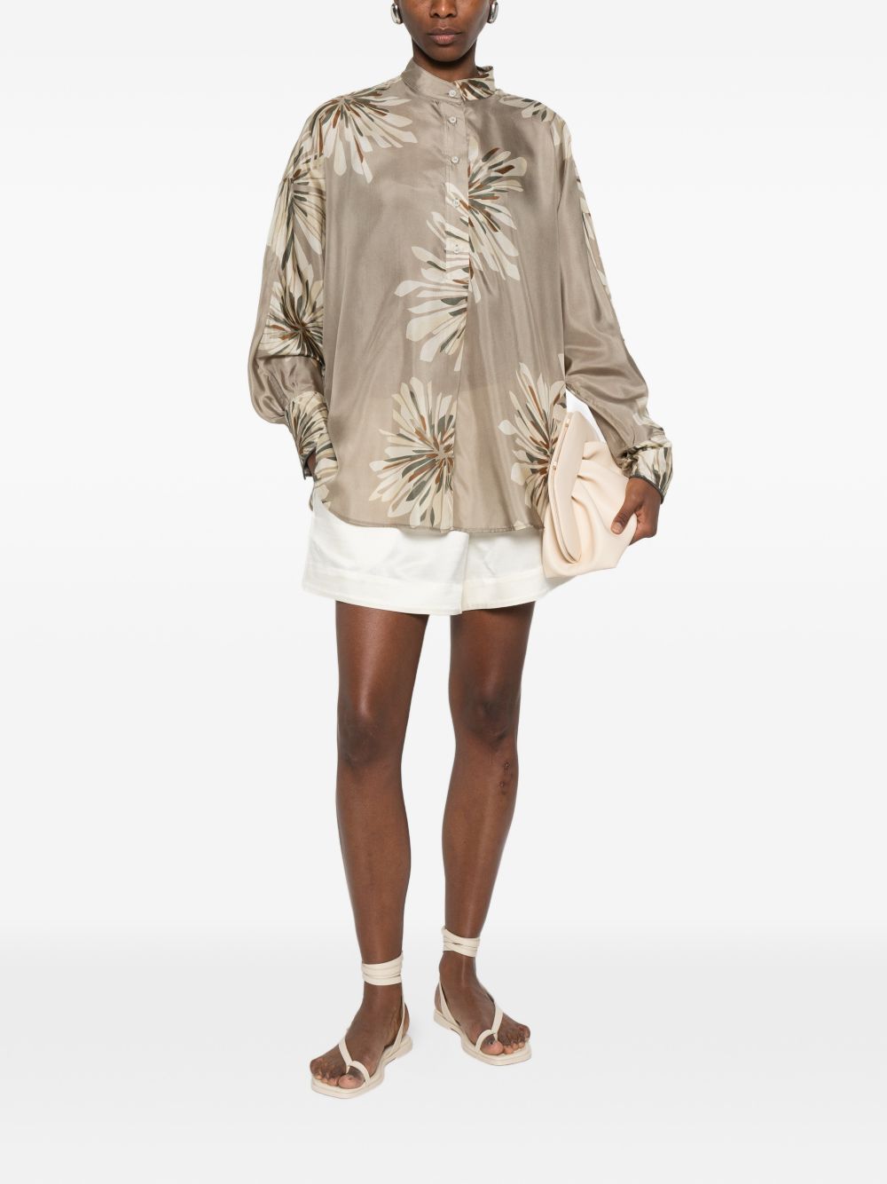 Brunello Cucinelli Women Printed Silk Shirt BRUNELLO CUCINELLI