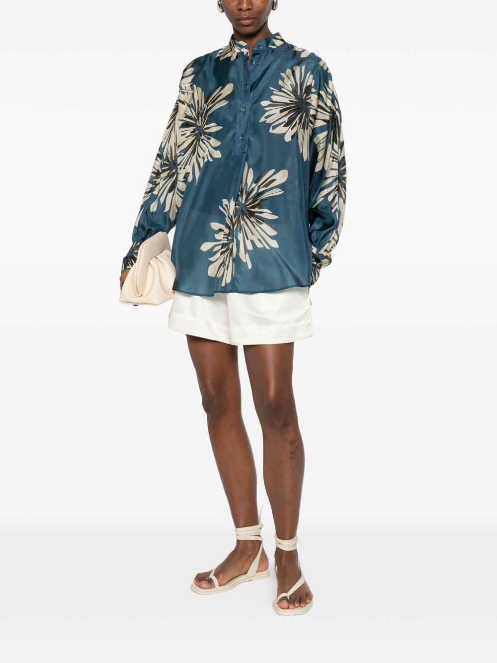 Brunello Cucinelli Women Printed Silk Shirt BRUNELLO CUCINELLI