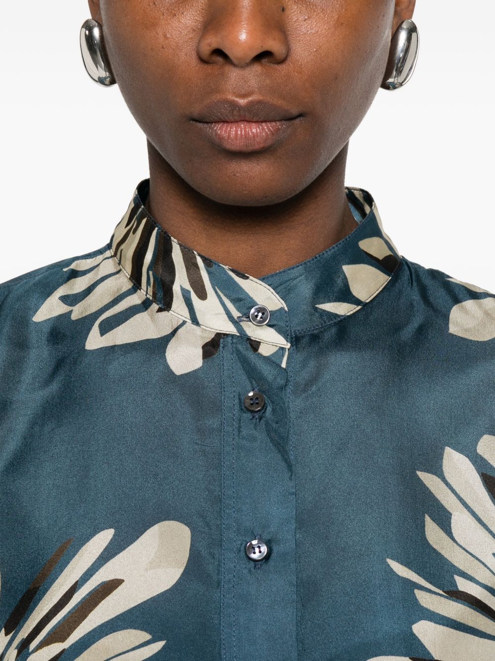 Brunello Cucinelli Women Printed Silk Shirt BRUNELLO CUCINELLI