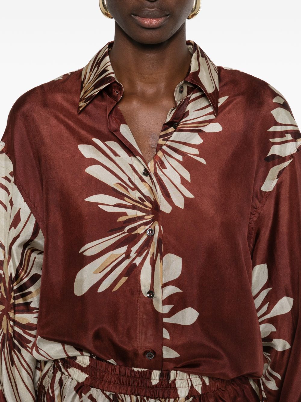 Brunello Cucinelli Women Printed Silk Shirt BRUNELLO CUCINELLI