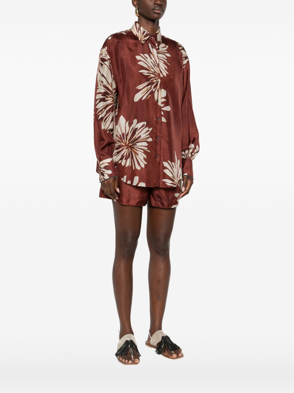 Brunello Cucinelli Women Printed Silk Shirt BRUNELLO CUCINELLI