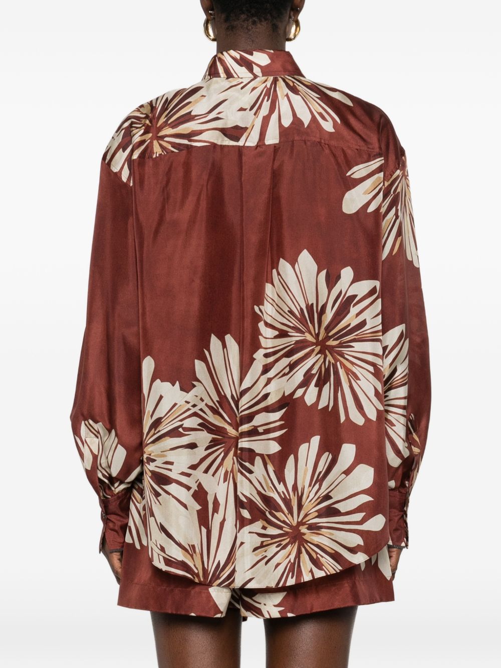 Brunello Cucinelli Women Printed Silk Shirt BRUNELLO CUCINELLI