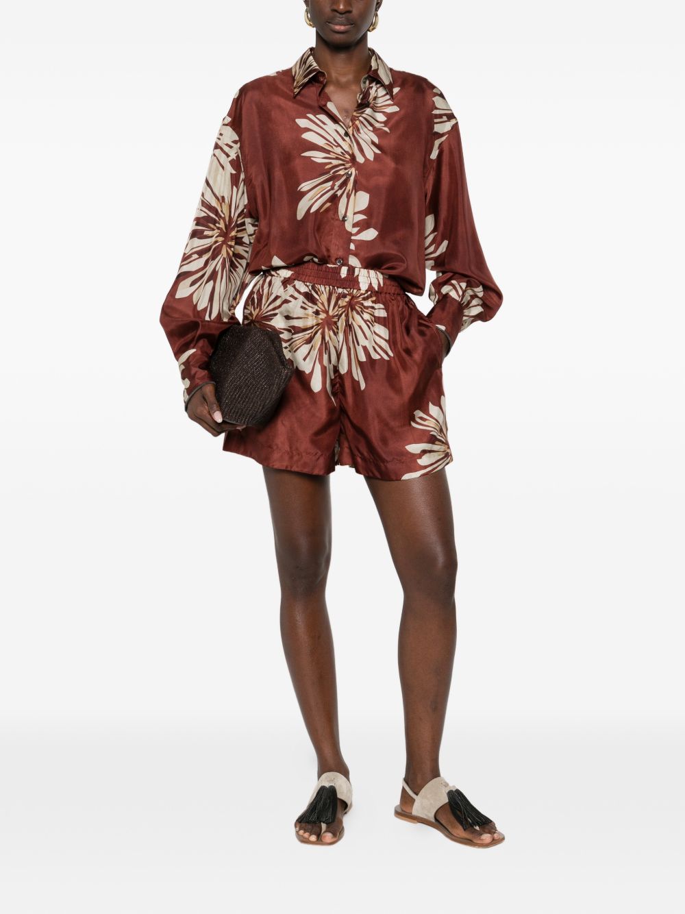Brunello Cucinelli Women Printed Silk Shirt BRUNELLO CUCINELLI