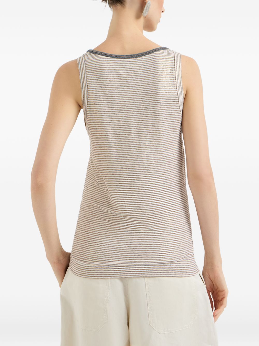 Brunello Cucinelli Women Linen Tank Top BRUNELLO CUCINELLI