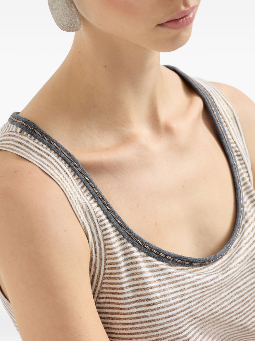 Brunello Cucinelli Women Linen Tank Top BRUNELLO CUCINELLI